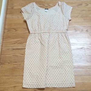 J crew cotton red  dotted  mini dress Sz XS